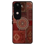 iQOO Z9s 5G Red Persian Rug Print Cover | Pashmina