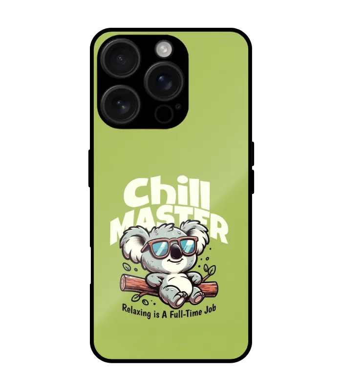 Chill Master Metal Cover premium style Cute_0010 Chill Master Premium Metal Mobile Cover For iPhone 16 Pro - Image 1