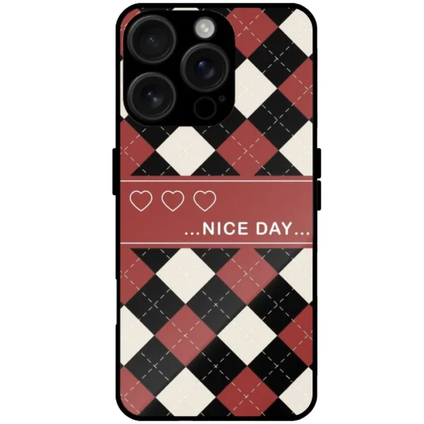 Nice Day Check Back Cover For iPhone 16 pro max