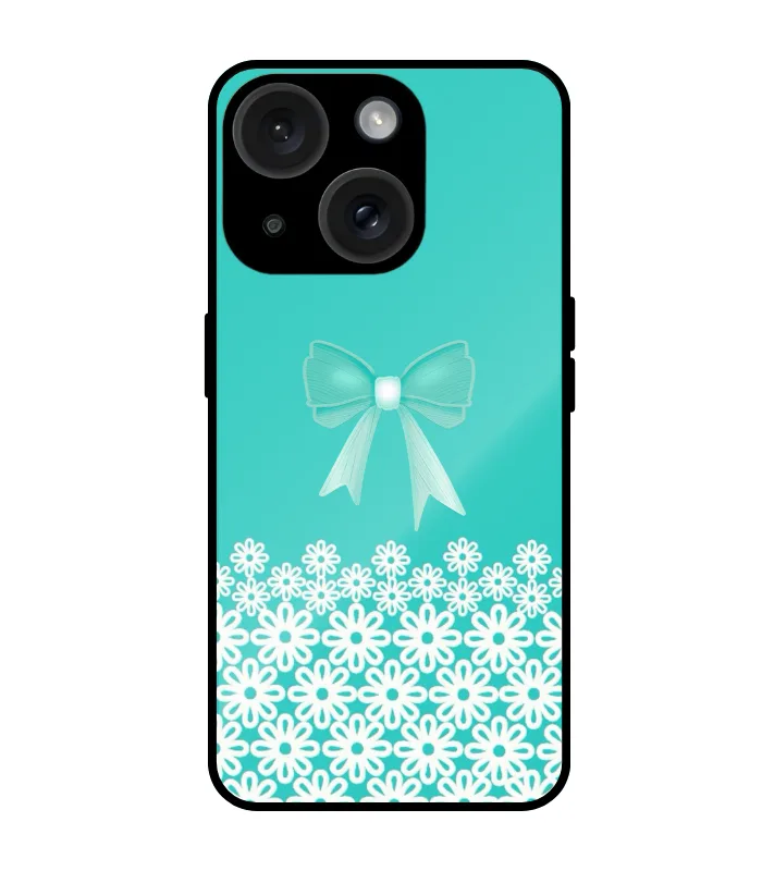 Light Green Botton Flower case for iphonecute_0034 Light Green Premium Cute Mobile Cover For iPhone 15 - Image 1