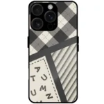 Neutral Patchwork Mobile Cover For iPhone 16 Pro Max