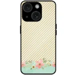 Bottom Flower Design Mobile Cover For iPhone 15
