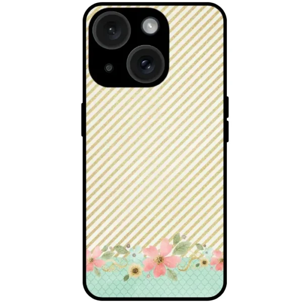 Bottom Flower Design Mobile Cover For iPhone 15