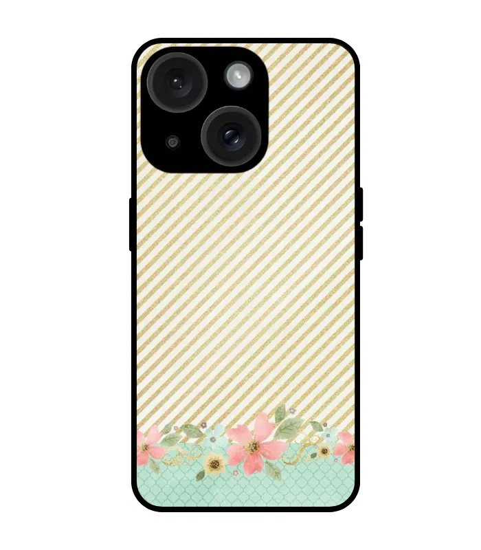 bottom flower cover for iphone 15 cute_0033 Bottom Flower Design Mobile Cover For iPhone 15 - Image 1
