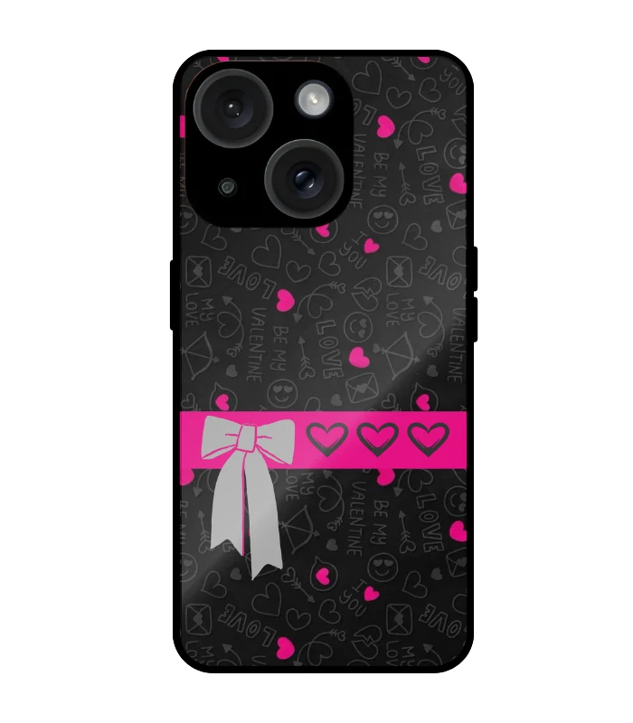 premium pink heart shape designer case cute_0027 Premium Heart Design Mobile cover for iphone 15 - Image 1
