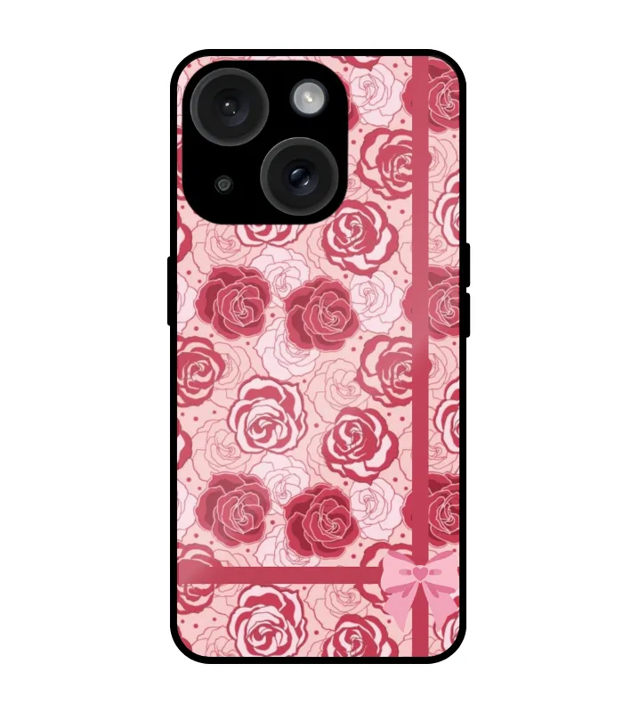 red rose back cover superb design iPhone cute_0029 Red Rose Glossy mobile cover for iphone 15 - Image 1