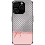Pink Bow Polka Pattern Mobile Cover for iPhone 15 Pro