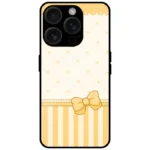 Yellow Bow Cute Design Mobile Cover for iPhone 15 Pro