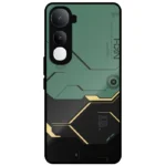 Mobile cover with futuristic green circuit tech design for Vivo Y400 5G