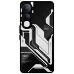 Black White Cyber Minimal Cover for Vivo Y400 5G