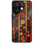 Colorful Floral Stripe Mobile Cover for Vivo V60 5G