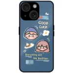 Cute Cartoon Good Luck Mobile Cover for iPhone 15 Plus