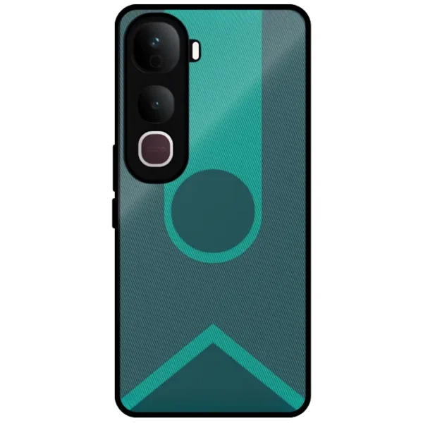 Teal Geometric Minimal Mobile Cover for Vivo Y400 Pro 5G