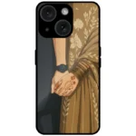 Indian Couple Mehndi Love Mobile Cover for iPhone 15 Plus