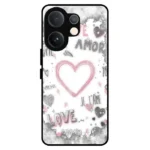 Cute Love Heart Doodle Mobile Cover for Vivo V60 5G