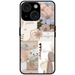 Beige Aesthetic Collage Mobile Cover for iPhone 15 Plus