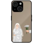 Modest Girl Flower Aesthetic Mobile Cover for iPhone 15 Plus