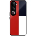 Red Blue Color Block Mobile Cover for Vivo Y400 Pro 5G