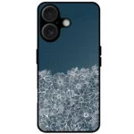 Blue Floral Line Art Mobile Cover for iPhone 16 Plus