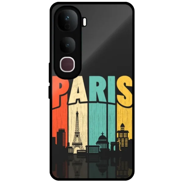 Paris Skyline Retro Mobile Cover for Vivo Y400 Pro 5G