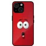 Shocking Red Metal Back Cover For iPhone 13